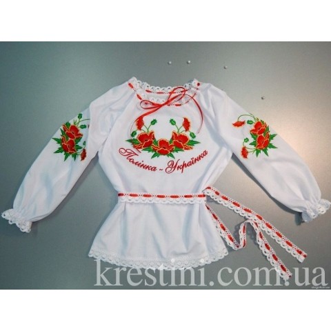 Вышиванка женская с маками